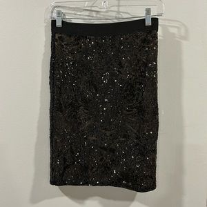 BCBGMaxAzria stretch sequin pencil skirt size XS